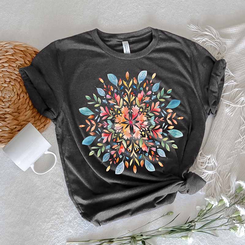 Mandala Floral The Zen Seeker T-Shirt