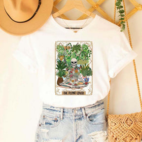 The Plant Lover Skeleton Graphic Mom T-Shirt