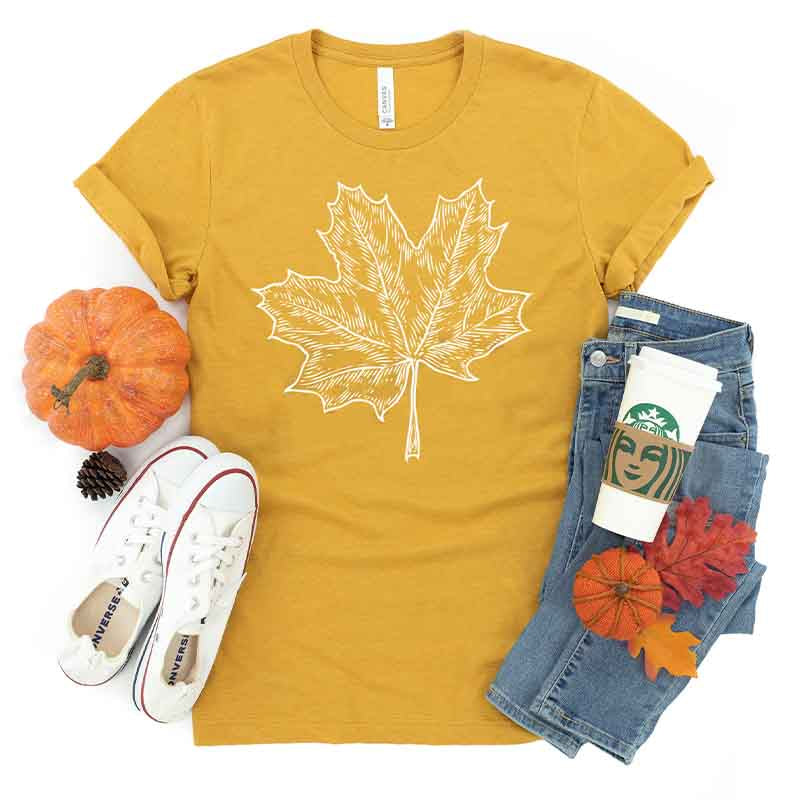 Fall Leaves Hello Pumpkin T-Shirt