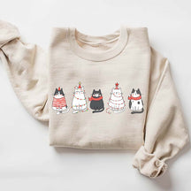 Cute Cat Christmas Women Sweatshirt