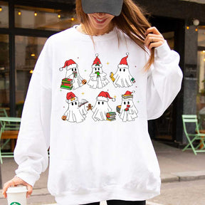 Christmas Ghost Book Lover Sweatshirt