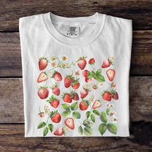 Strawberry Floral Graphic T-Shirt