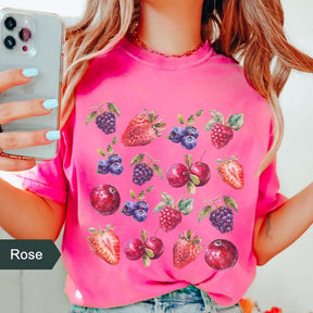 Strawberry Fruit Aesthetic Botanical  T-Shirt