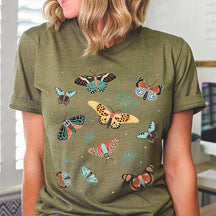 Vintage Butterfly Boho Plant T-Shirt