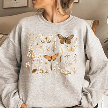 Moth Insect Fall Wildflowers Sweatshirt