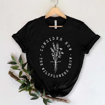 Bible Verse Wildflower Faith Prayer T-Shirt