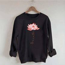 Lotus Flower Breathe Yoga Sweatshirt