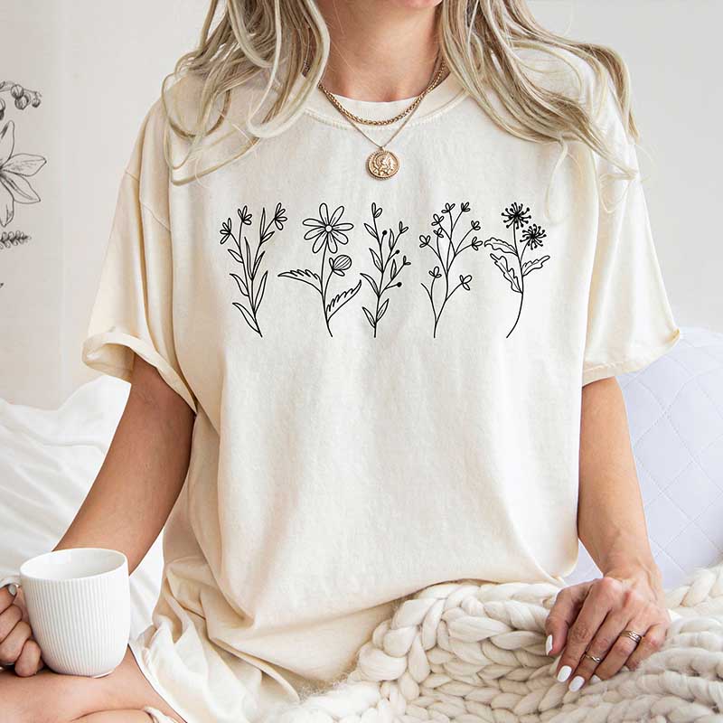 Wild Flower Floral Cottagecore T-Shirt