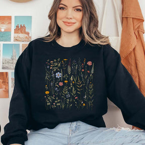 Dried Wildflower Boho Nature Lover Sweatshirt