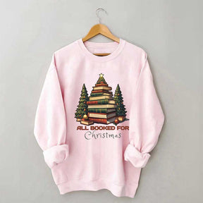 All Booked for Christmas Tree Sweatshirt