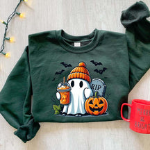 Ice Ghost Pumpkin Coffee Sweatshirt