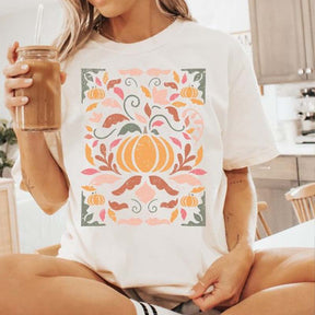 Boho Nature Fall Flowers T-Shirt