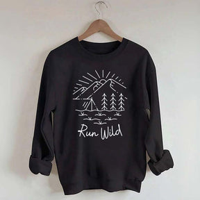 Run Wild Simple Mountain Sweatshirt