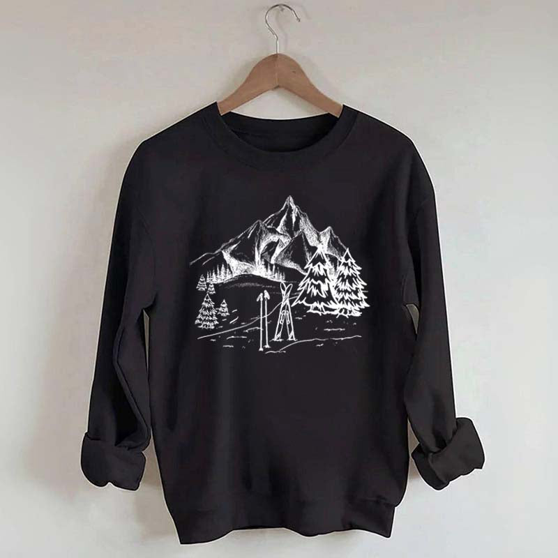 Aesthetic Ski Mountain Sweatshirt