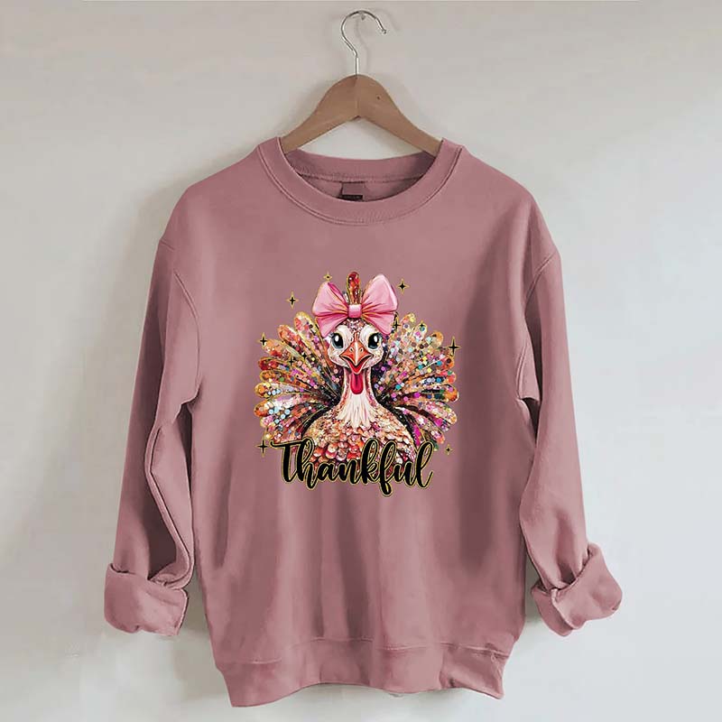 Colorful Glitter Turkey Sweatshirt