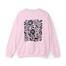 Pressed Black Flower Botanical Sweatshirt