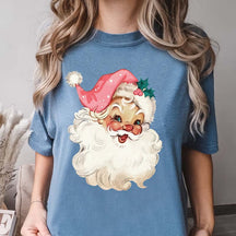 Retro Pink Santa Vintage Christmas T-Shirt