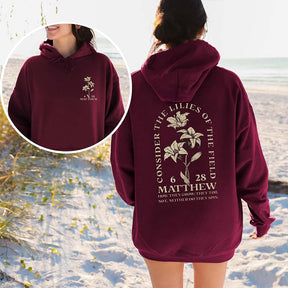 Boho Dark Academia Wildflower Hoodie