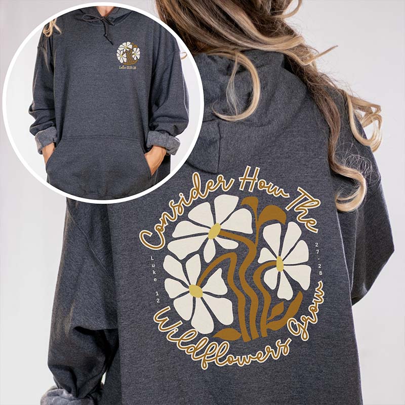 Boho Christian Wildflowers Hoodie