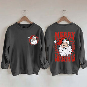 Retro Merry Christmas Santa Sweatshirt