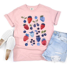 Cute Summer Blueberry Botanical Garden T-Shirt