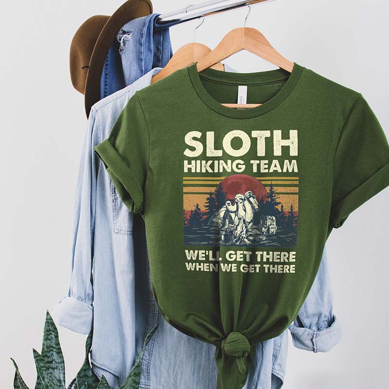 Sloth Hiking Team Outdoor T-Shirt