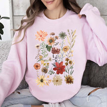 Dried Wildflower Pressed Leaves Sweatshirt