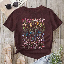 Women's Summer Floral Print Casual T-Shirt