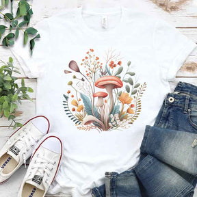 Mushroom Botanical Outdoors Nature Lover T-Shirt