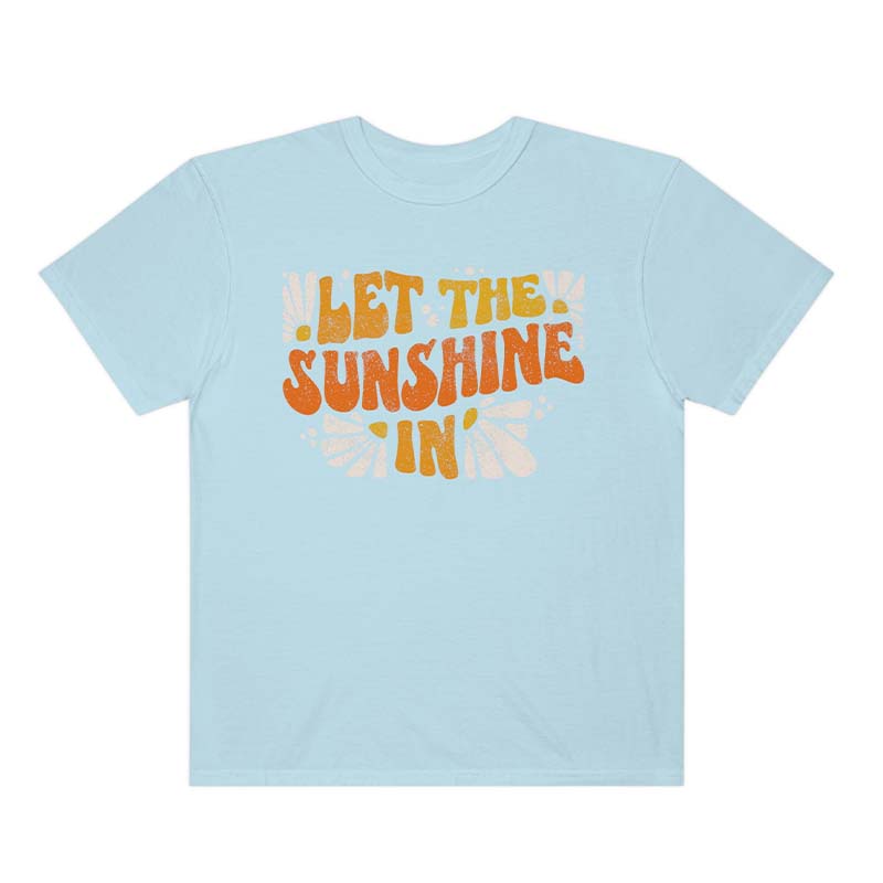 Let The Sunshine In Retro Flower T-Shirt