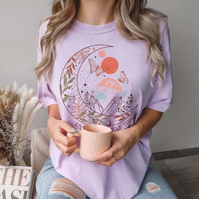 Mystic Moon And Sun Boho Celestial T-Shirt