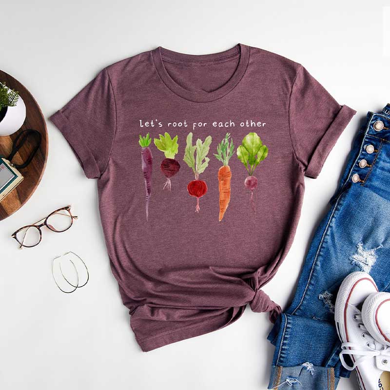 Lets Roots For Each Other Vegetable Carrot T-Shirt