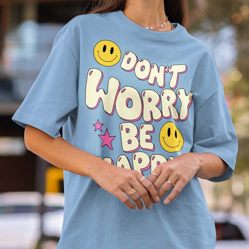 Don't Worry Be Happy Hippie Smile T-Shirt