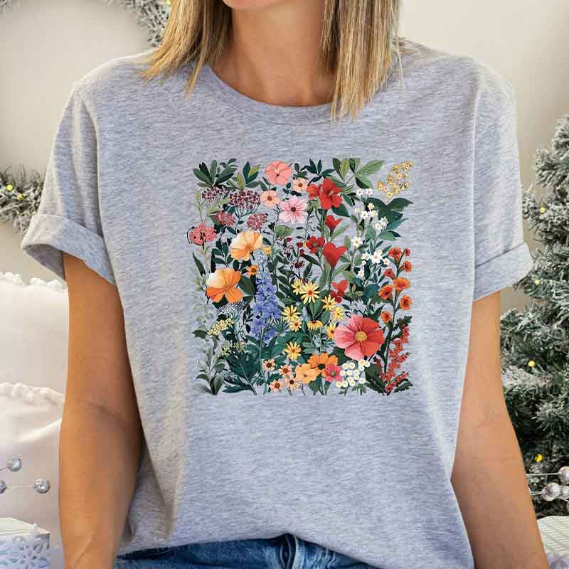 Wildflowers Plant Mom Cottagecore T-Shirt