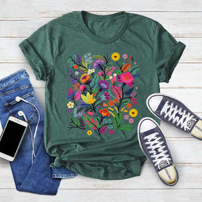 Nature Lover Colorful Wildflower Floral T-Shirt