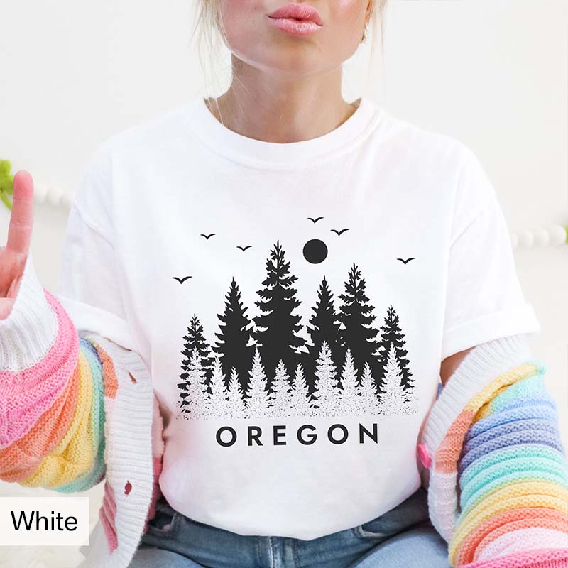 State of Oregon Pine Nature Outdoors T-Shirt