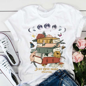 Just One More Chapter Book Moon T-Shirt