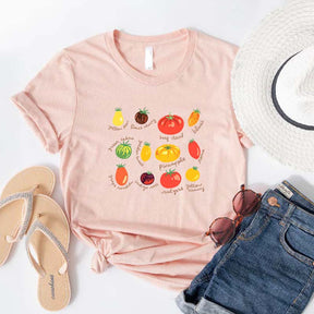 Tomato Vegan Vegetable Fruit Foodie T-Shirt