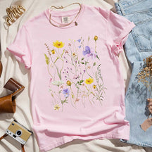 Granola Girl Boho Wildflower Botanical Floral T-Shirt