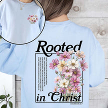 Rooted In Christ Faith Religious Sweatshirt