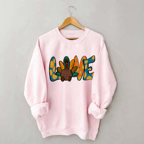 Love Turkey Thanksgiving Sweatshirt