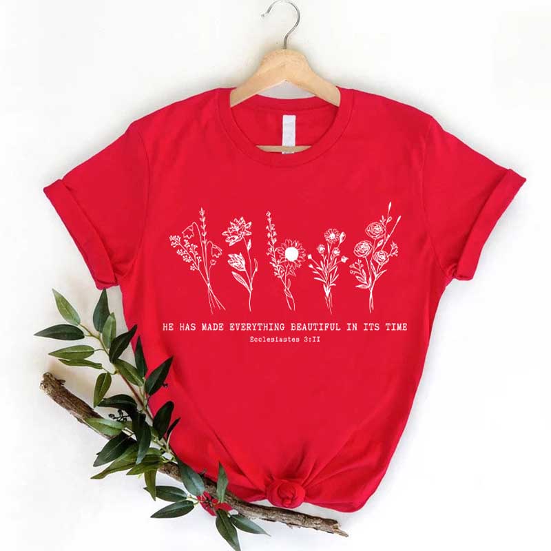 Wild Flowers Scripture Floral T-Shirt