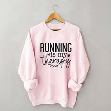 Running Is My Therapy Sports Sweatshirt