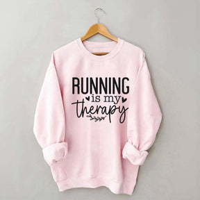 Running Is My Therapy Sports Sweatshirt