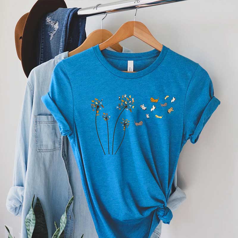 Cats Flower Fly Dandelion T-Shirt