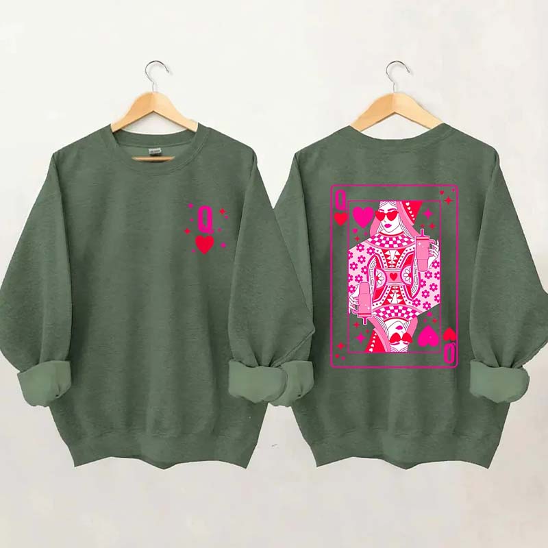 Queen Of Hearts Valentine's Day Sweatshirt