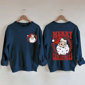 Retro Merry Christmas Santa Sweatshirt