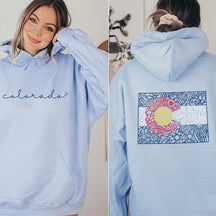 Colorado Flag Mountian Hoodie