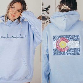 Colorado Flag Mountian Hoodie