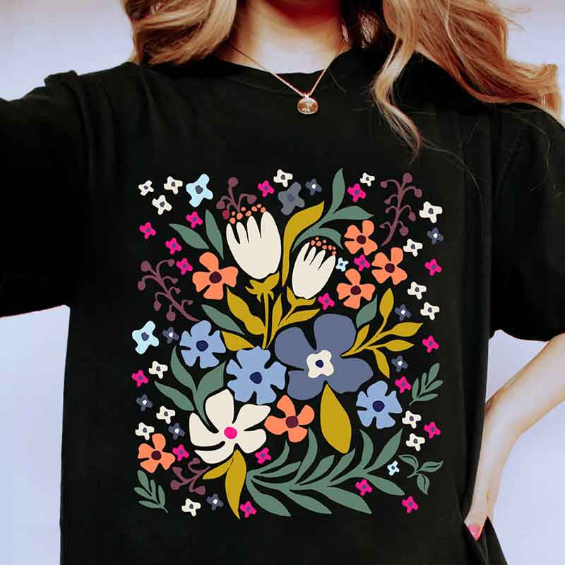 Meadow Floral Boho Hippie T-Shirt